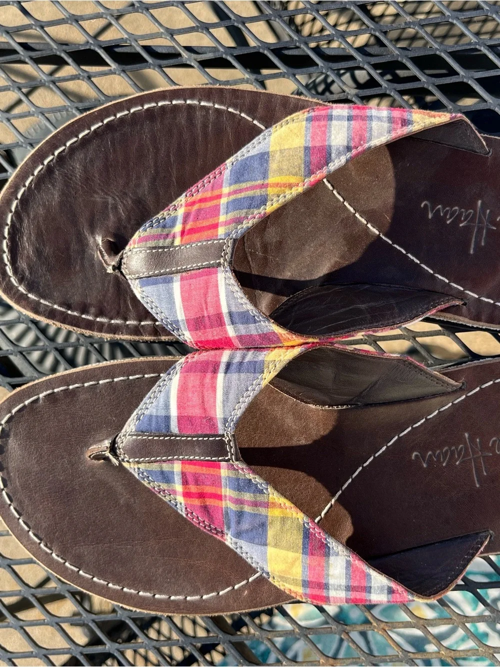 Cole Haan Plajd Fabric Sandals